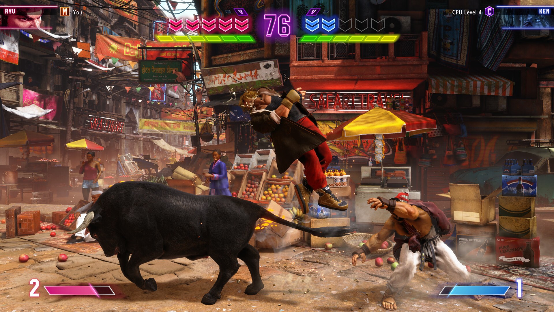 Street Fighter 6 – Kampf auf einem belebten Markt