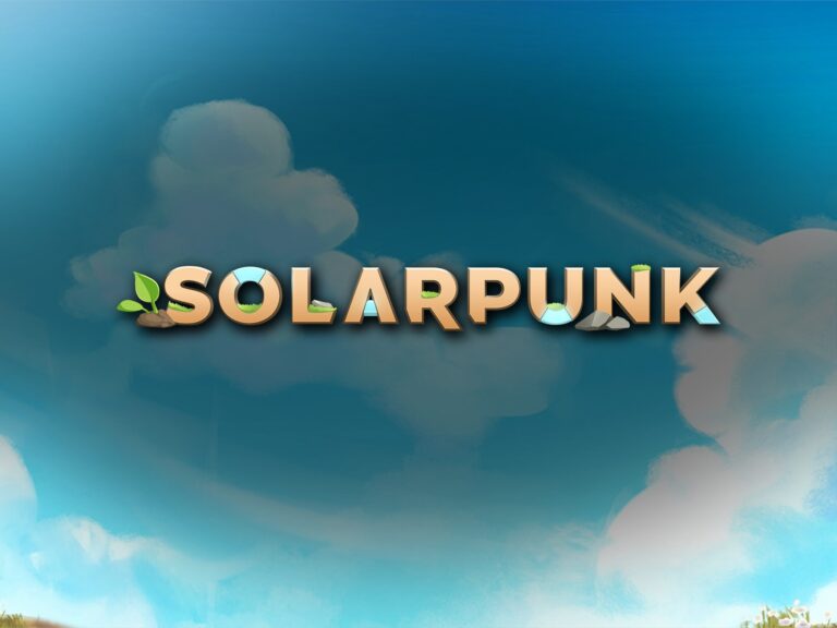 Solarpunk: offizielles Artwork mit offiziellem Logo
