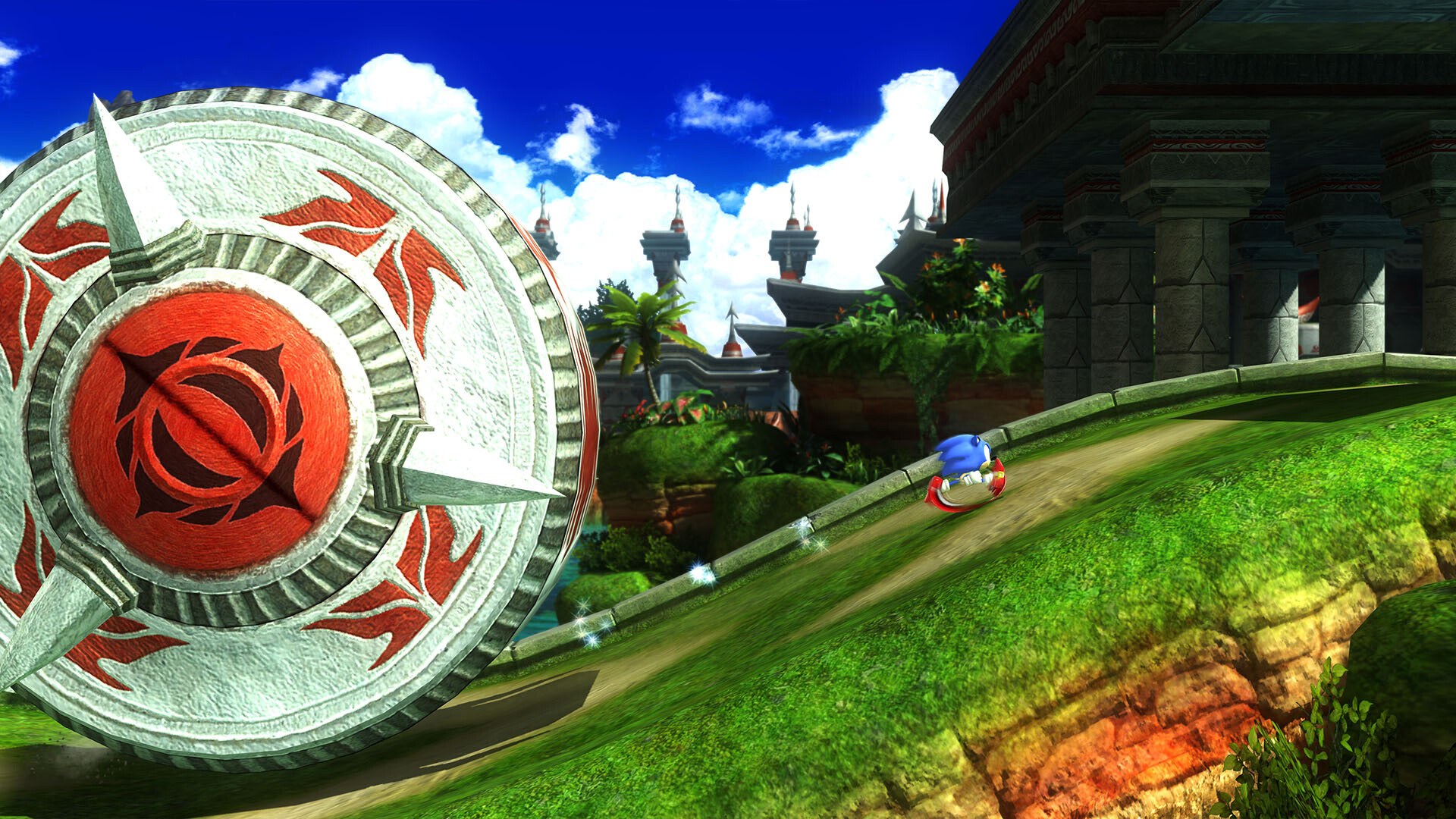 Sonic X Shadow Generations – Sonic läuft durch die Green Hill Zone