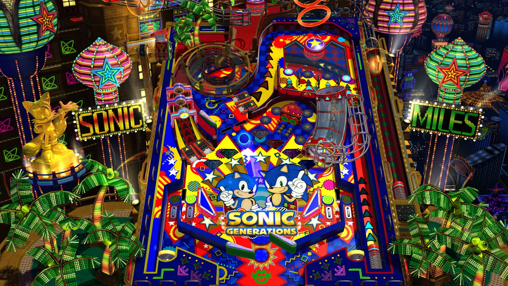 Sonic X Shadow Generations – Flipper-Tisch im Sonic-Stil