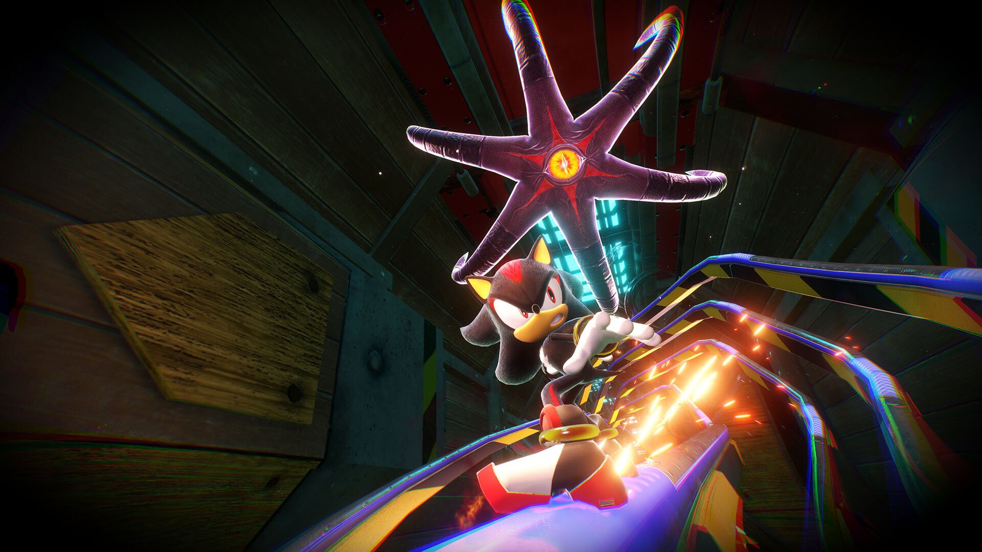Sonic X Shadow Generations – Shadow grindet auf einer Schiene