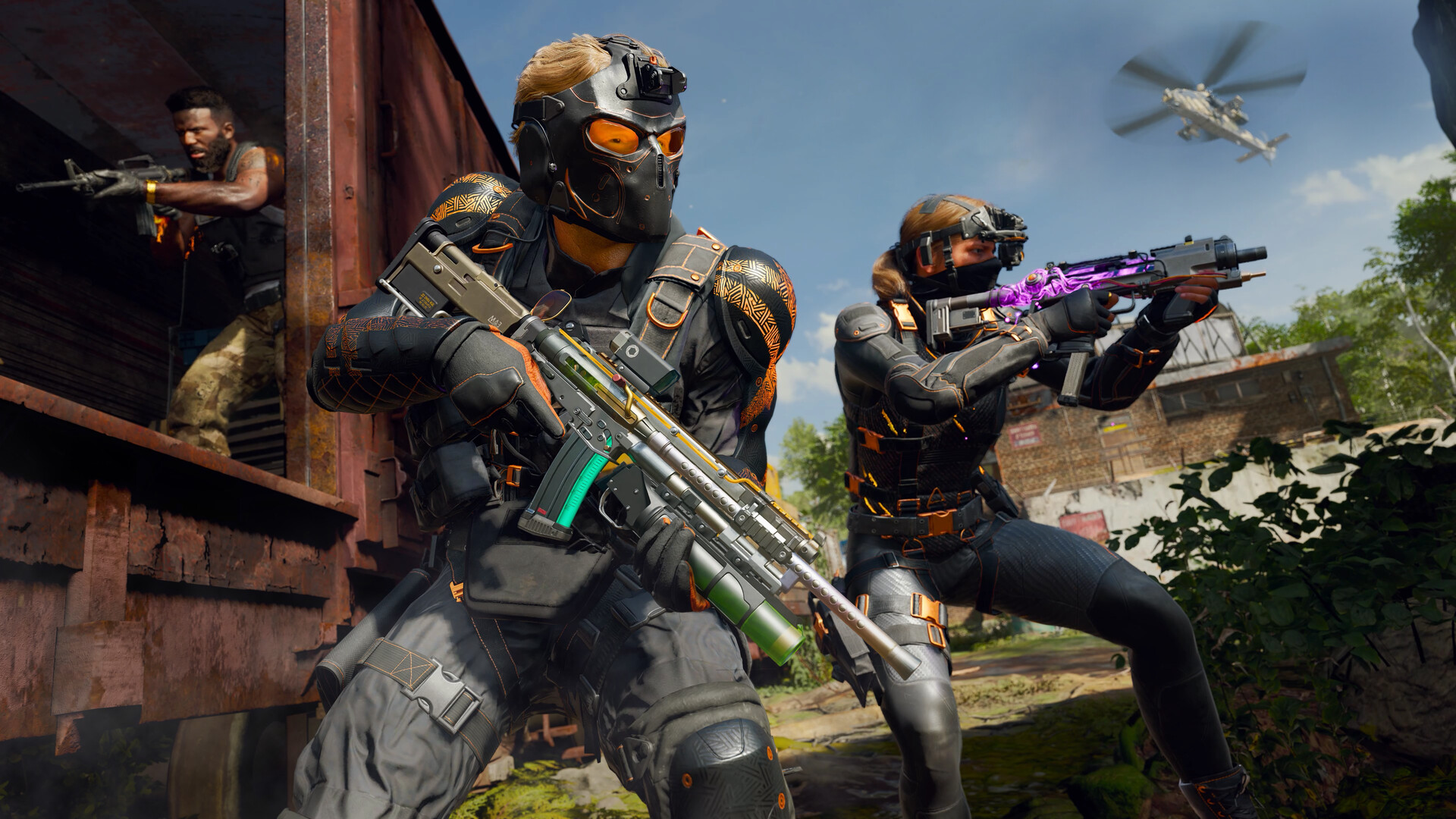Call of Duty: Black Ops 6: Zwei Soldaten in Rüstung kämpfen auf einer Multiplayer-Karte