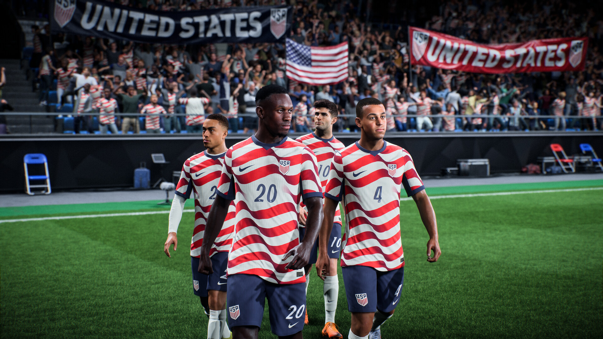EA SPORTS FC 26: US-Nationalteam beim Einlaufen