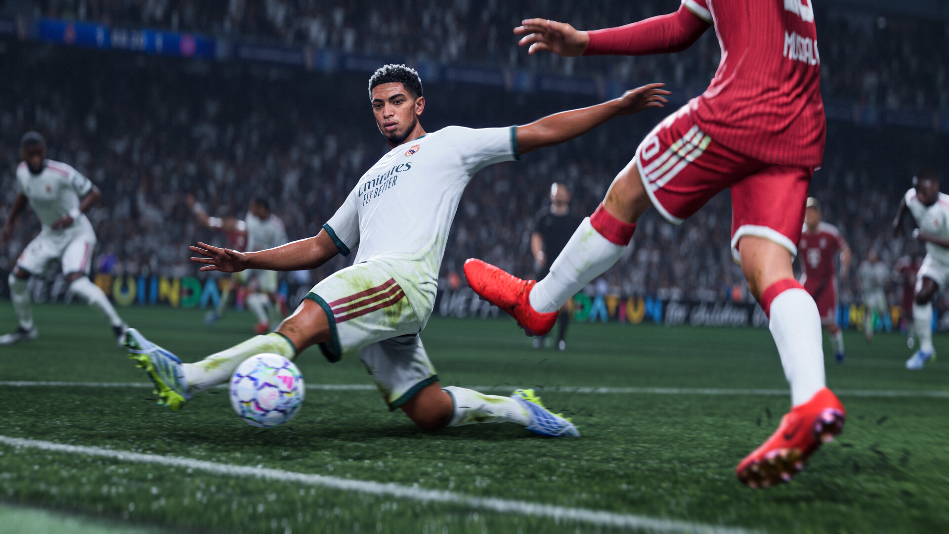 EA SPORTS FC 27: Grätsche gegen einen Angreifer