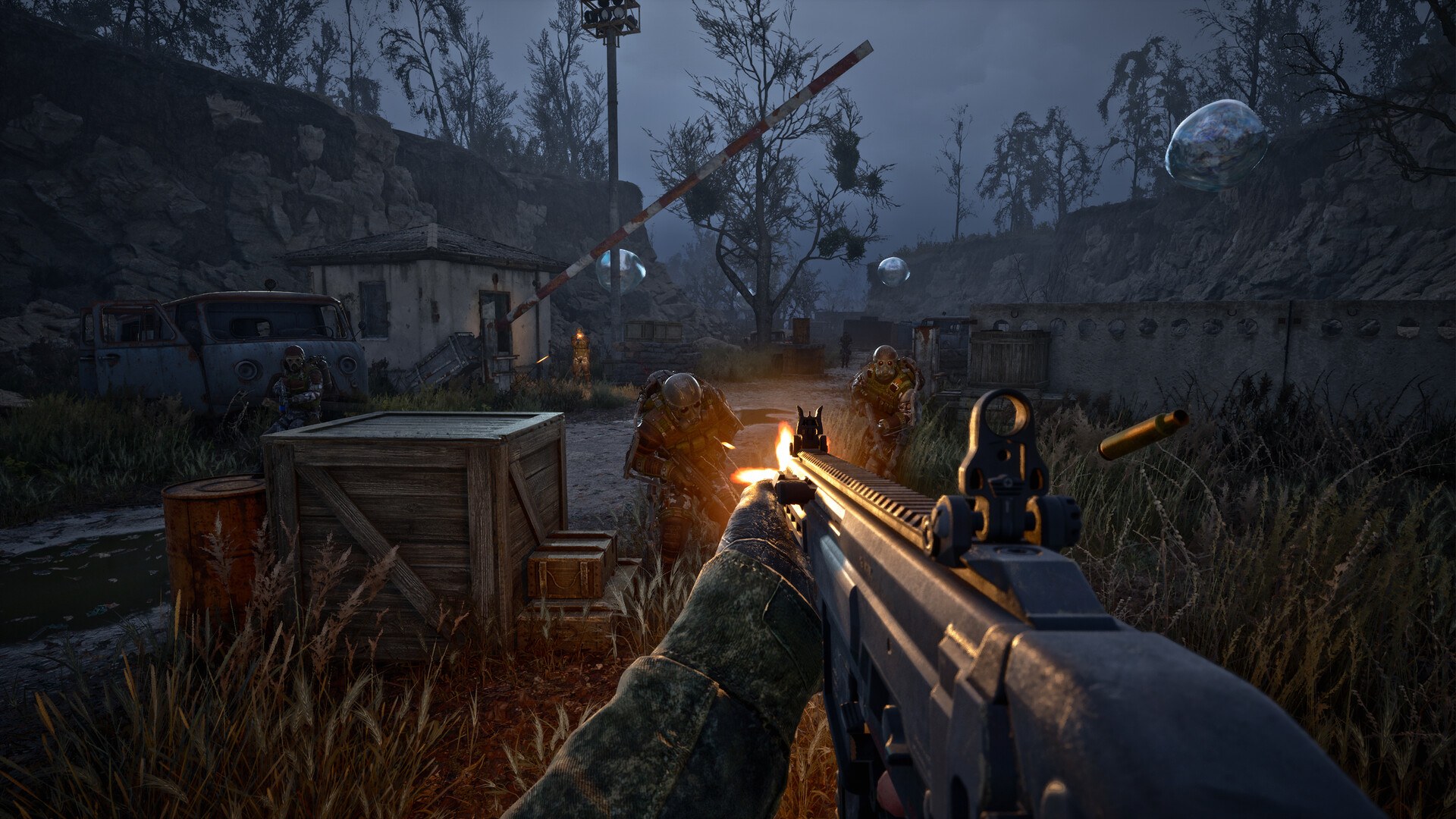 S.T.A.L.K.E.R. 2 – Schusswechsel zwischen verlassenen Häusern