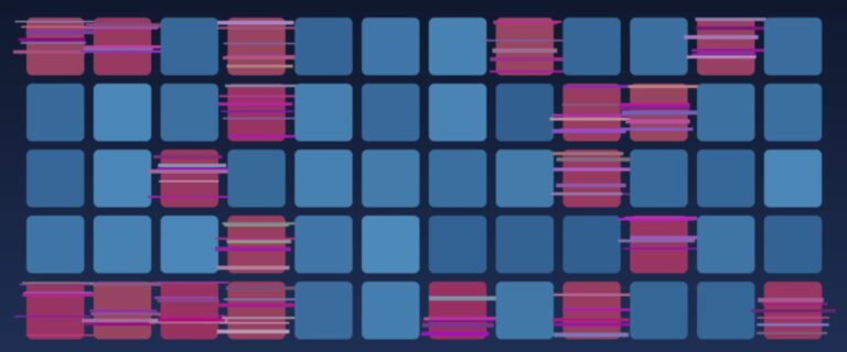 Steam Next Fest: abstrakte Spielekacheln, einige davon mit Glitch-Effekt