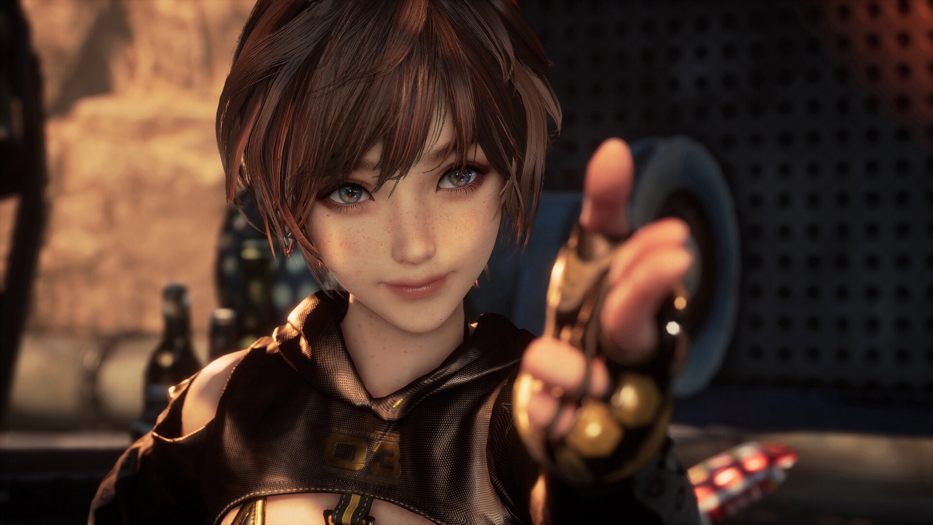 Stellar Blade – Lily reicht dem Spieler etwas