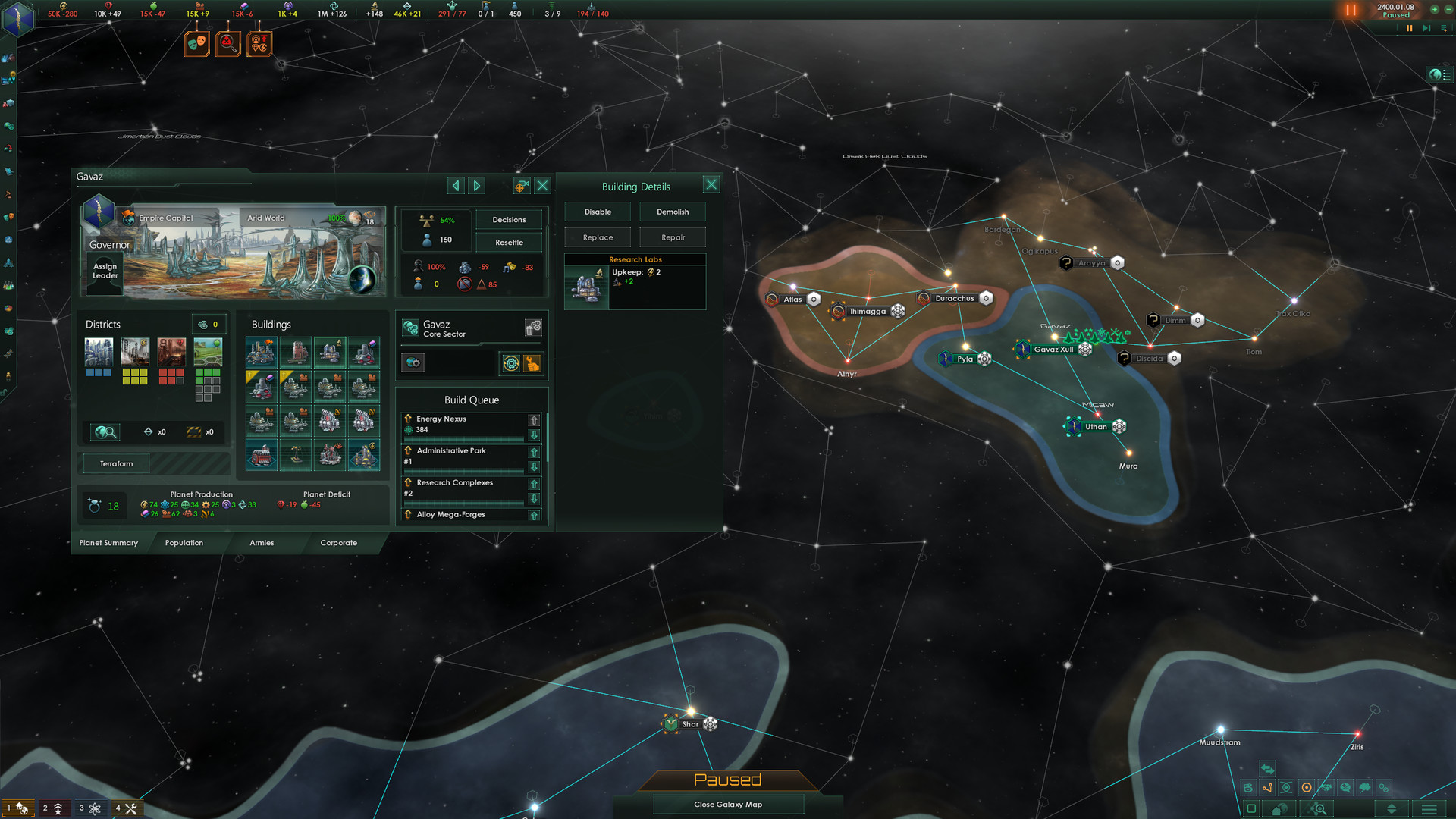 Stellaris – Galaxiekarte