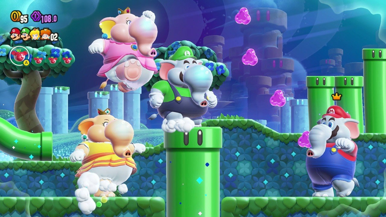 Super Mario Bros. Wonder – Mario, Luigi und Peach als Elefanten