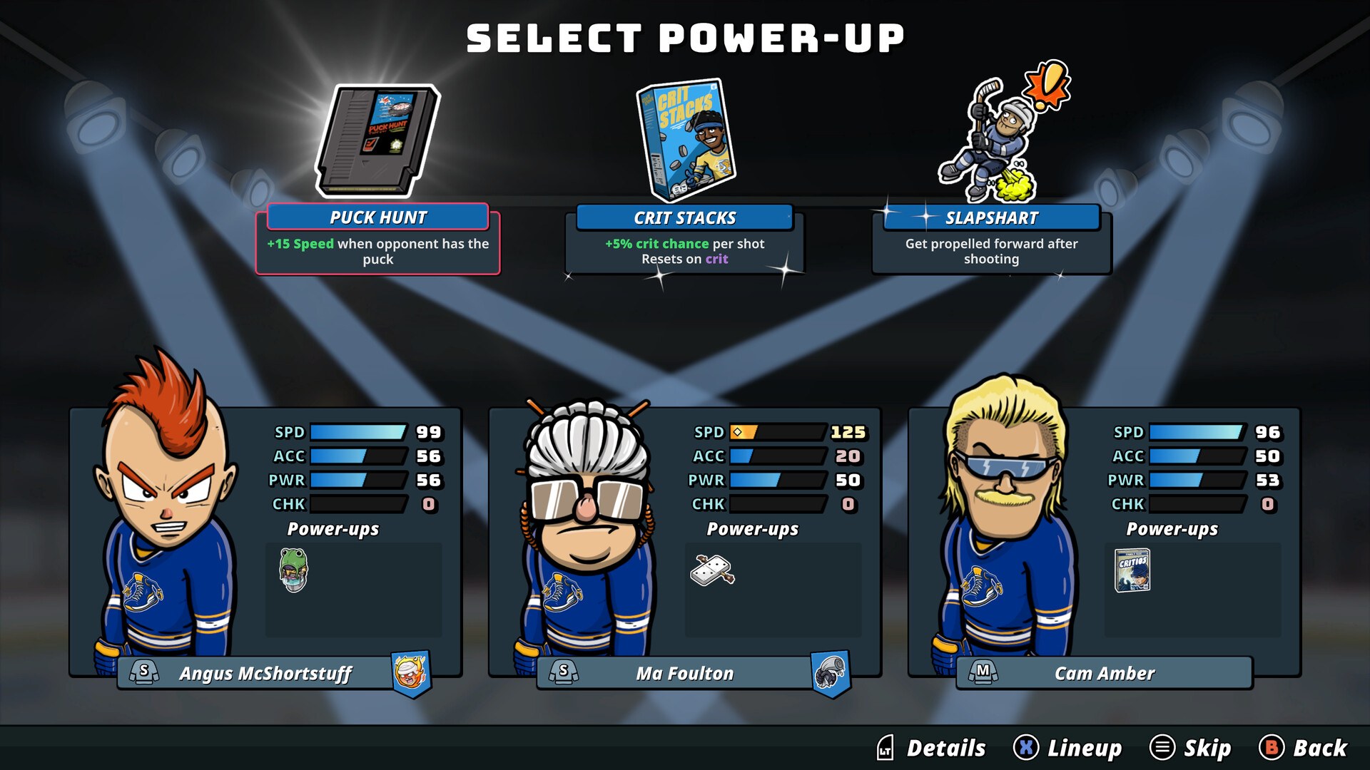 Tape to Tape: Auswahl von Power-ups für drei Spieler