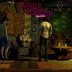 The Wolf Among Us Remastered – Bigby Wolf und Snow White in einer Wohnung in Fabletown mit Spiellogo