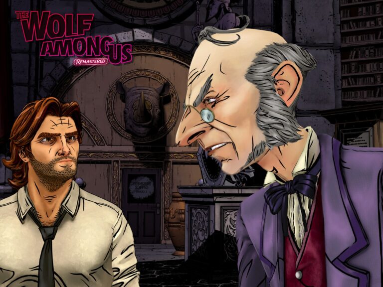 The Wolf Among Us Remastered – Bigby Wolf und Ichabod Crane mit offiziellem Logo
