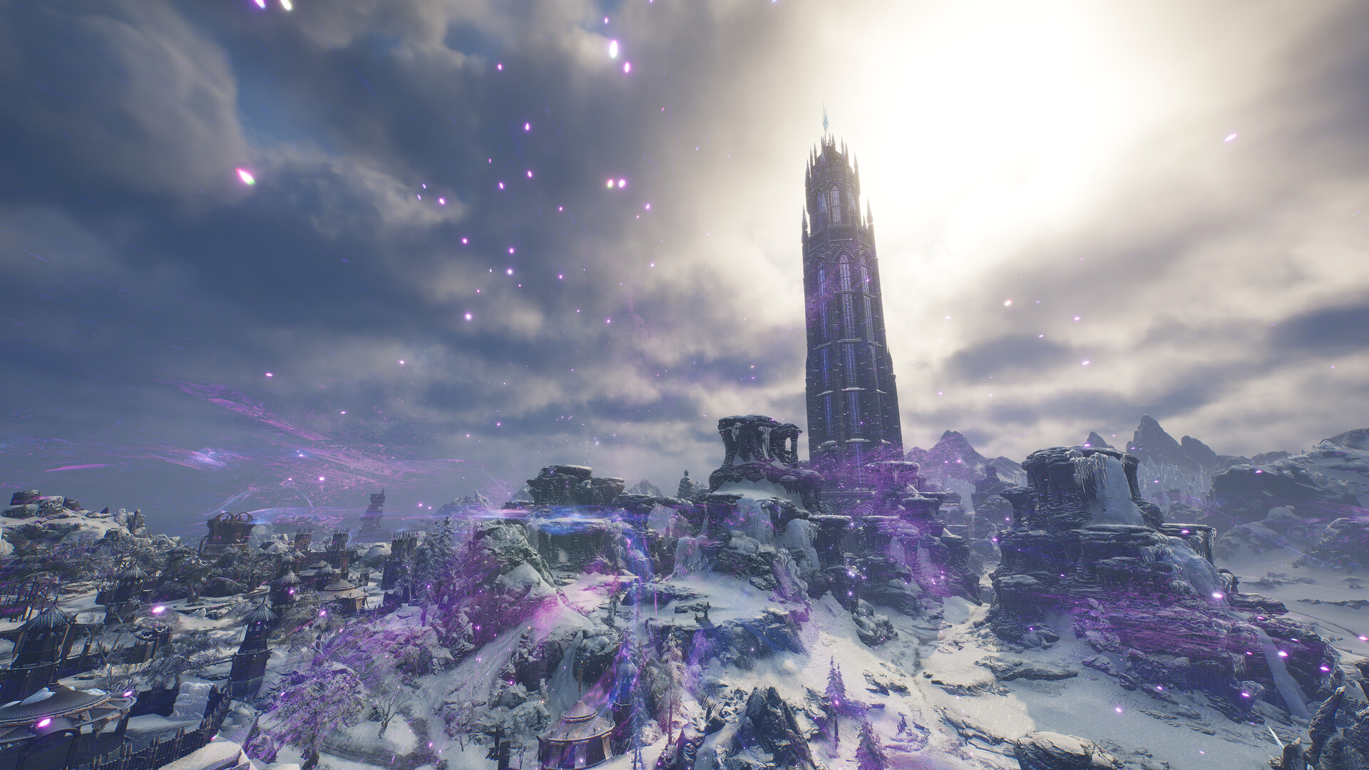Throne and Liberty – Turm im Schnee unter der Sonne