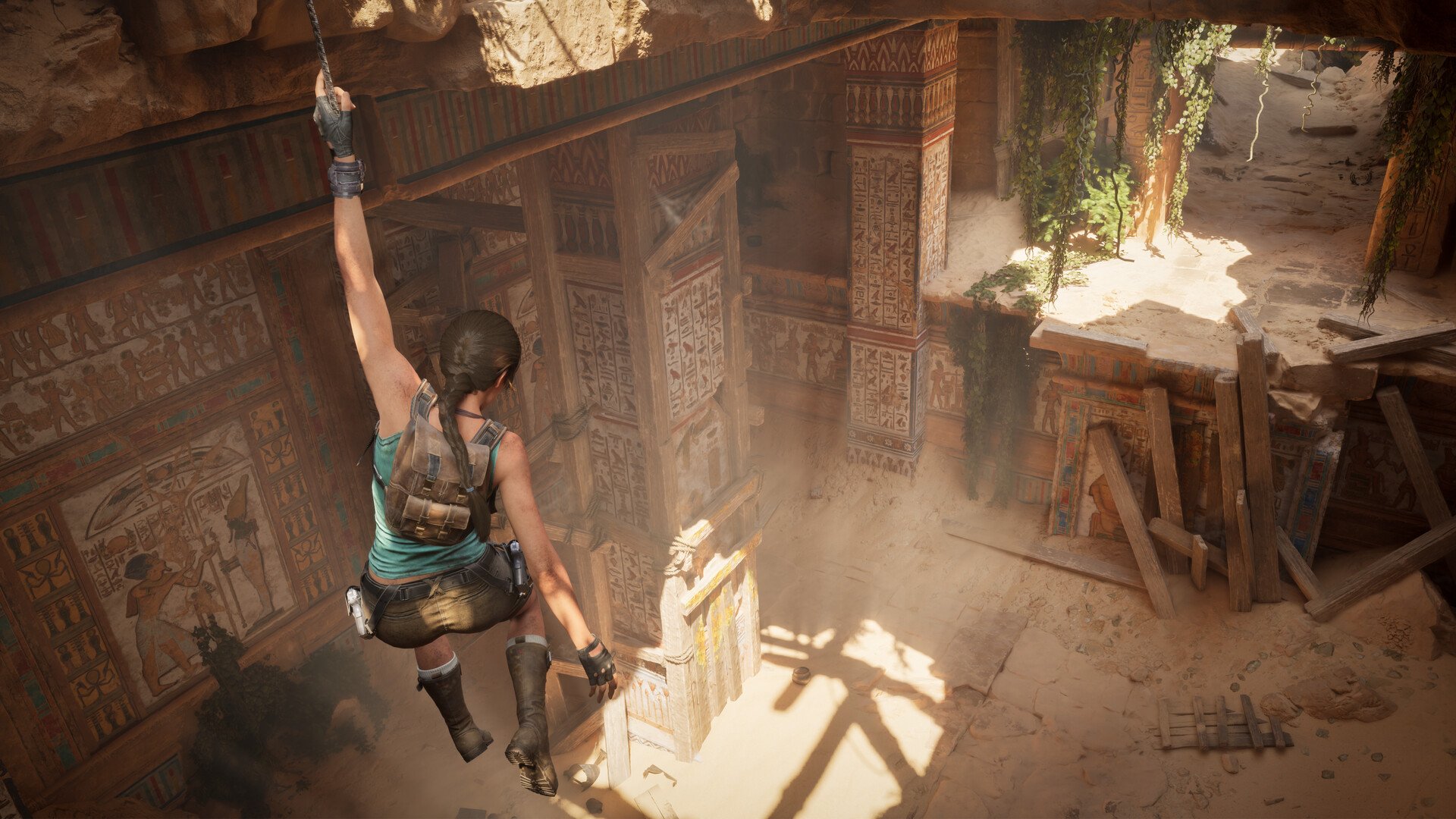 Tomb Raider: Legacy of Atlantis – Lara Croft klettert in einem Grab