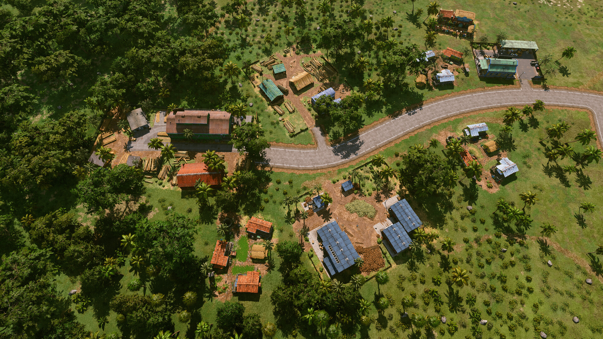 Tropico 7 Screenshot: Dorf im Dschungel