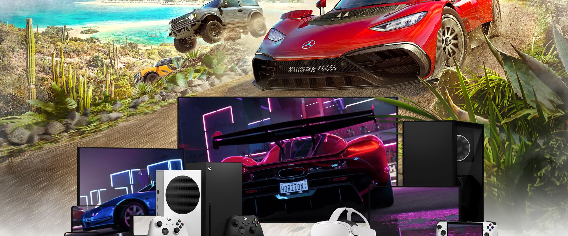 Forza Horizon 5 auf Xbox-Konsolen, PC, Monitoren und Handheld als Motiv für Xbox Cloud Gaming