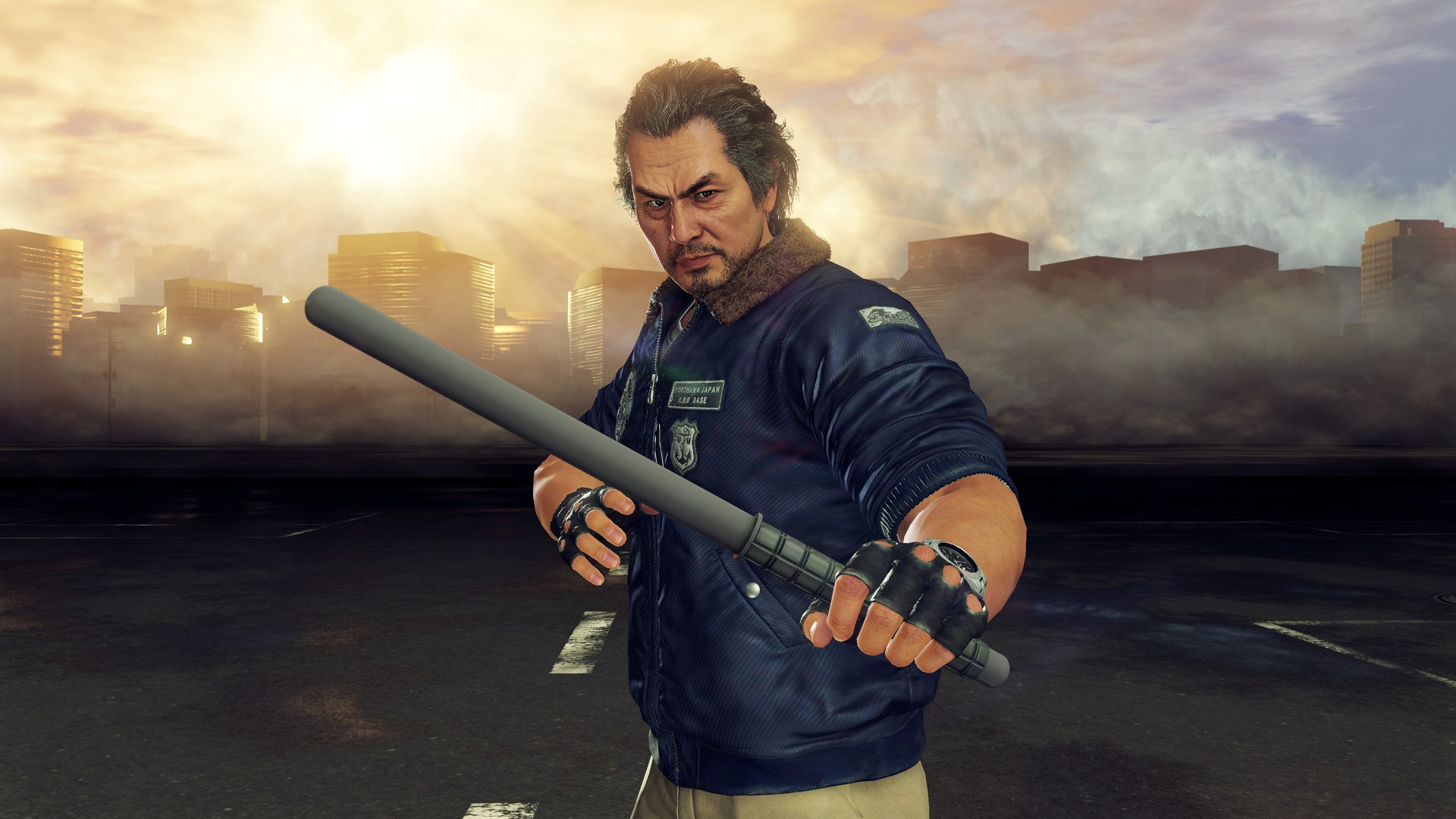 Yakuza: Like a Dragon – Ex-Polizist Adachi mit Schlagstock