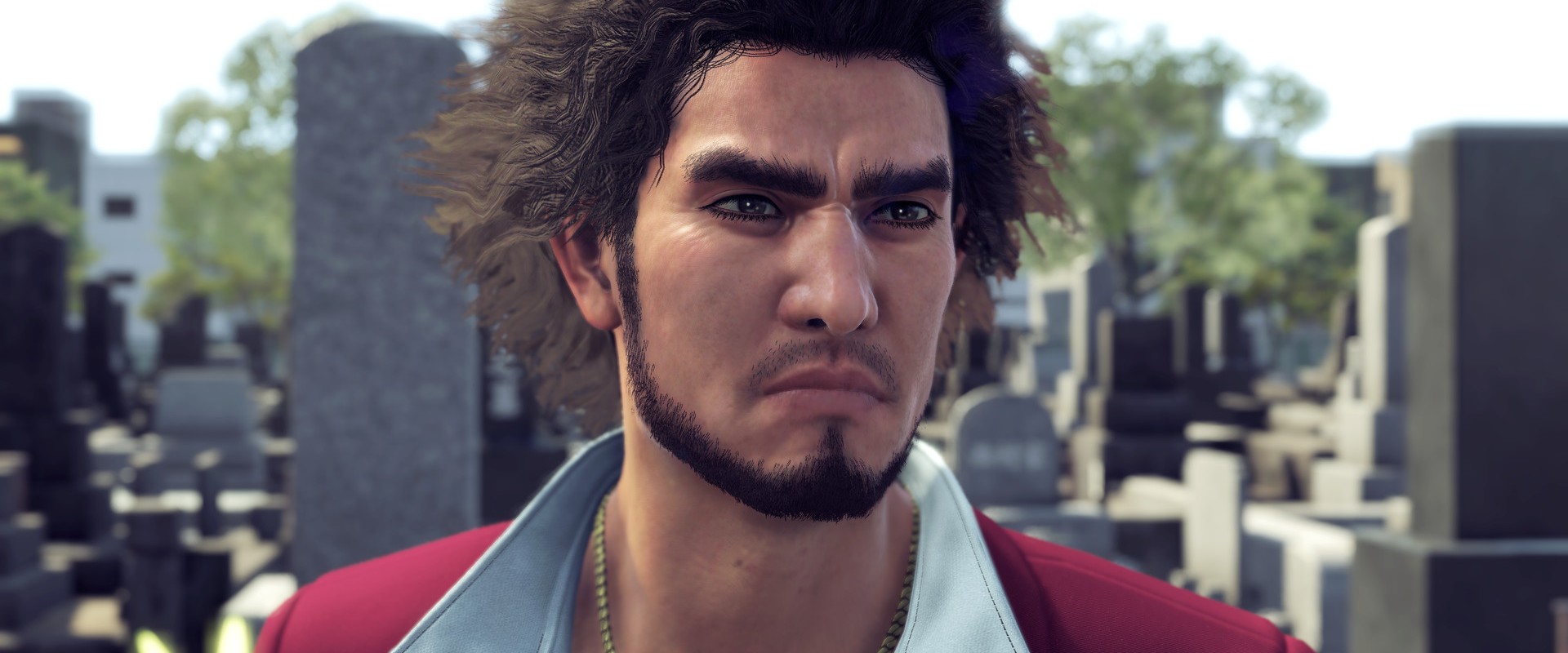 Yakuza: Like a Dragon – Ichiban Kasuga auf einem Friedhof